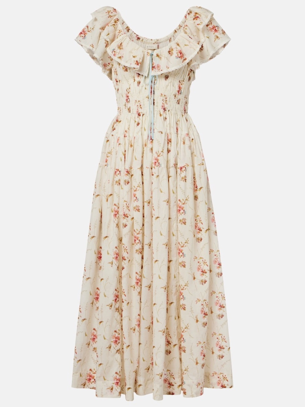 NWOT Doen Illiana Floral Cotton Midi Dress, Size XS/S/M/L